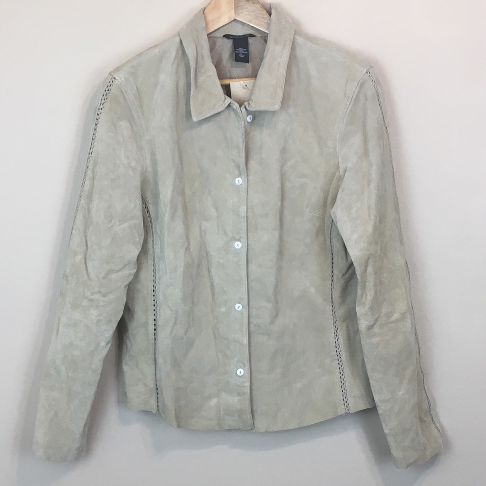 Victoria’s Secret Suede Eyelet Trimmed Jacket